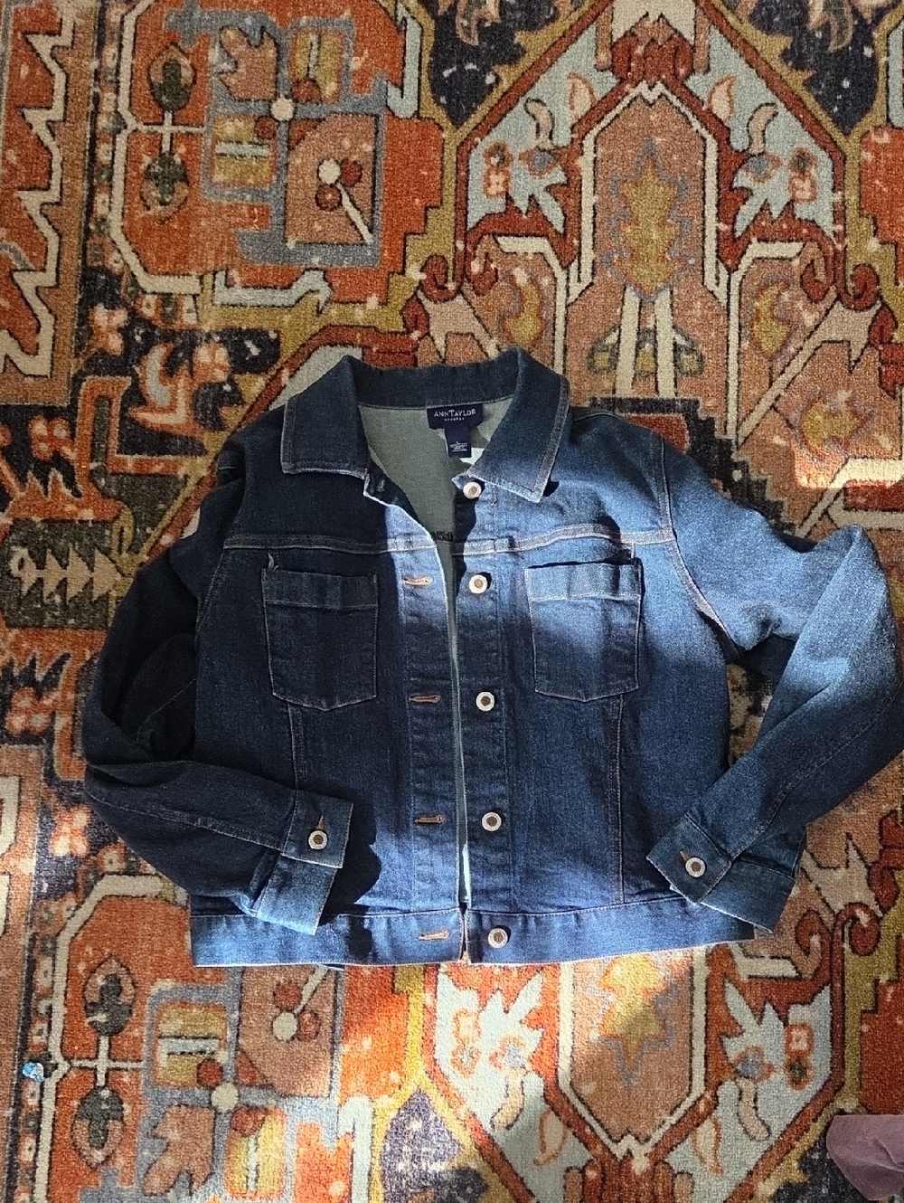 Ann Taylor Dark Blue Denim Jacket